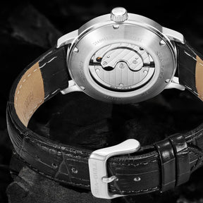 Relógio Masculino Seagull 6075 – Mecânico Automático | Couro Premium | 50m à Prova d’Água