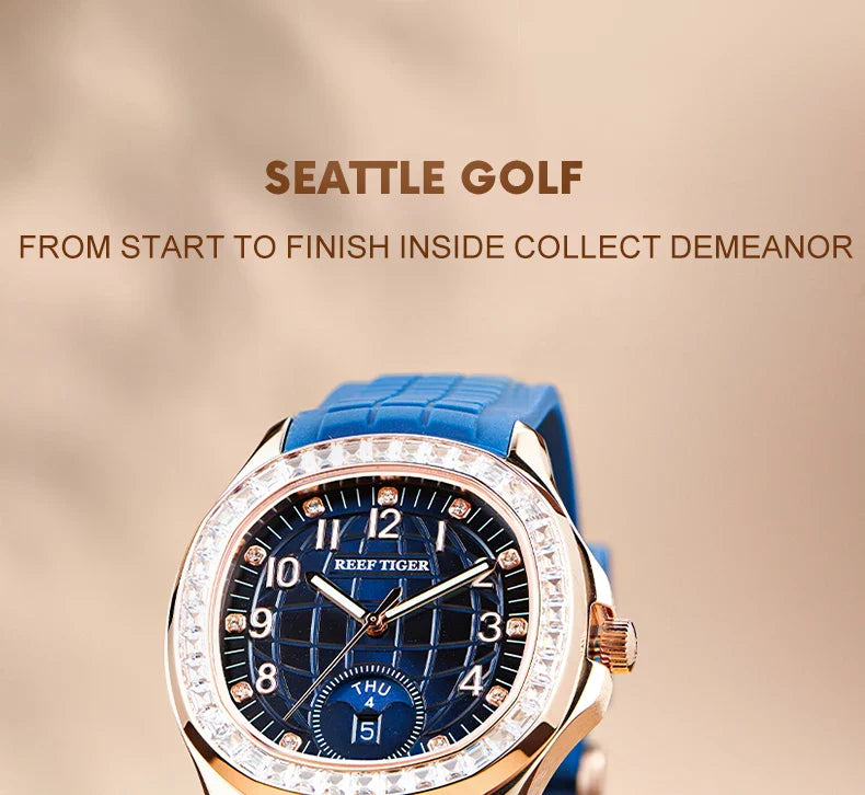 Relógio Masculino Reef Tiger RGA1805 – Quadrado Esportivo de Luxo