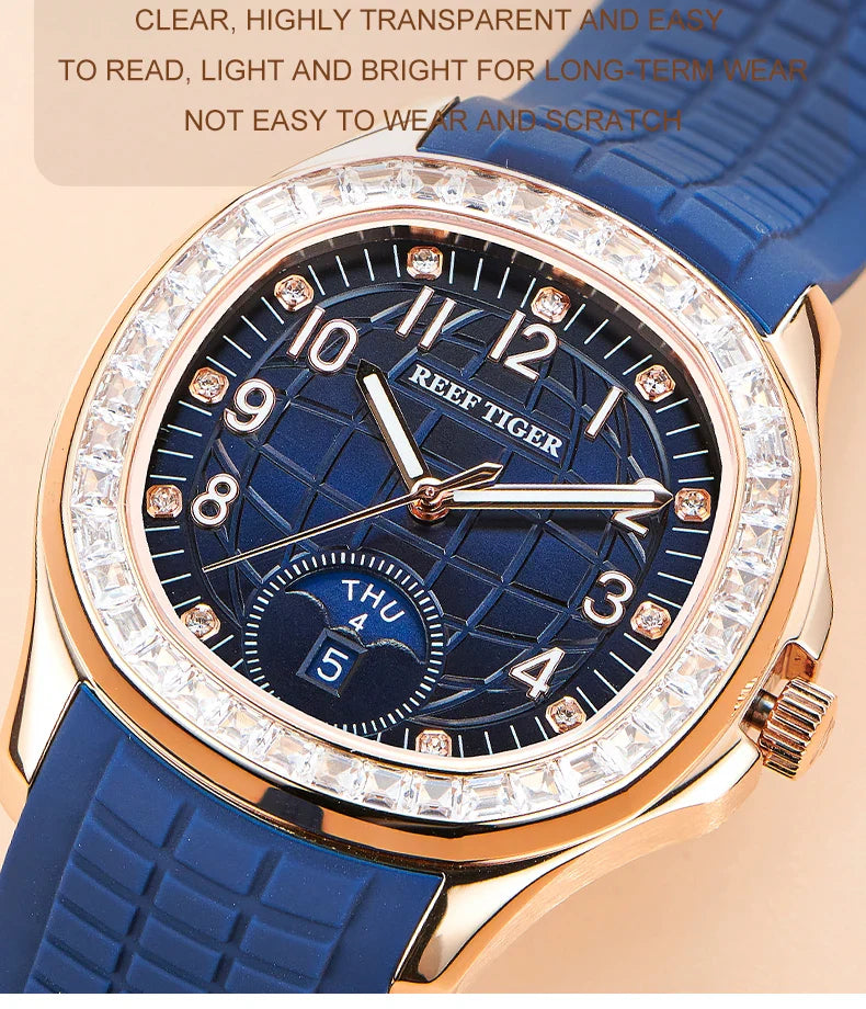 Relógio Masculino Reef Tiger RGA1805 – Quadrado Esportivo de Luxo