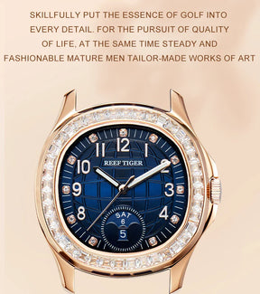 Relógio Masculino Reef Tiger RGA1805 – Quadrado Esportivo de Luxo