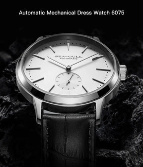 Relógio Masculino Seagull 6075 – Mecânico Automático | Couro Premium | 50m à Prova d’Água