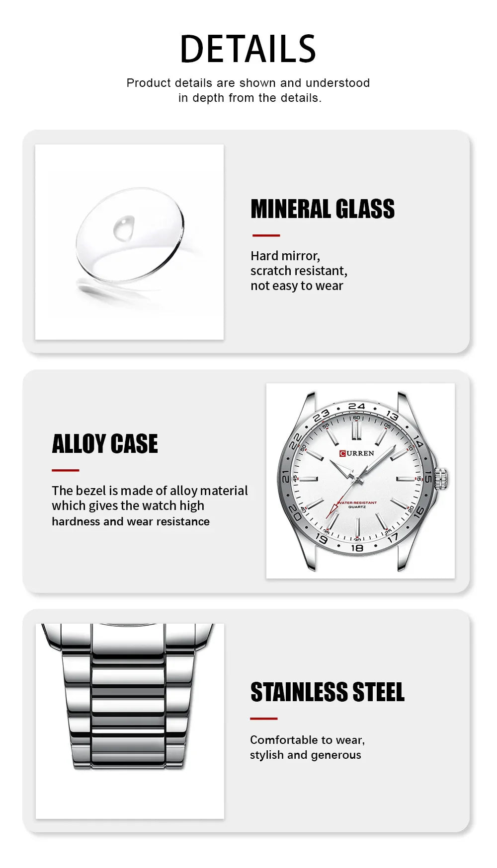 Relógio Masculino CURREN 8452 – Luxo Minimalista