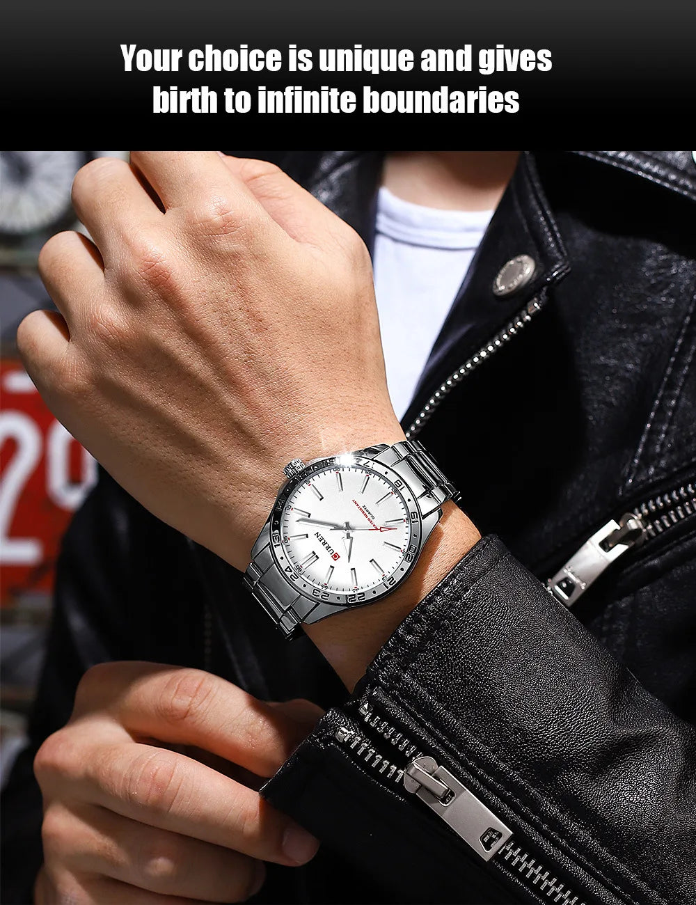 Relógio Masculino CURREN 8452 – Luxo Minimalista