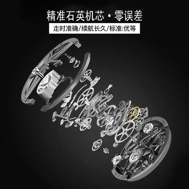 Relógio Masculino Luxo Business 2025 – Quartz de Alta Precisão | À Prova d’Água | Pulseira de Couro Premium