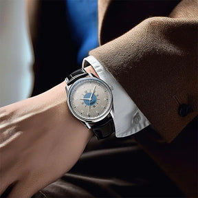 Relógio Masculino Luxo Business 2025 – Quartz de Alta Precisão | À Prova d’Água | Pulseira de Couro Premium