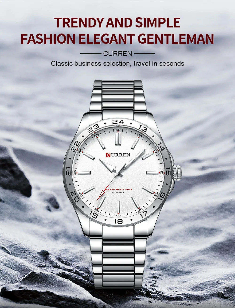 Relógio Masculino CURREN 8452 – Luxo Minimalista