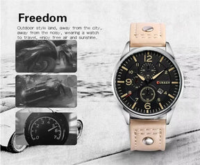 Relógio Masculino CURREN Original – Militar Esportivo