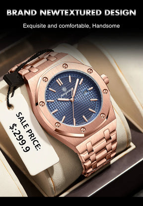 Relógio Masculino PAAZOMU Luxo – Inox Premium | Luminoso | À Prova d’Água