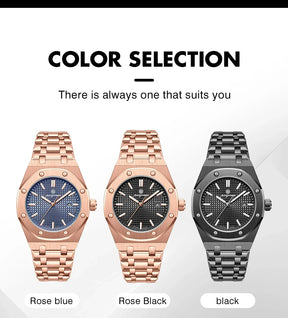 Relógio Masculino PAAZOMU Luxo – Inox Premium | Luminoso | À Prova d’Água