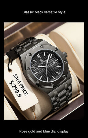 Relógio Masculino PAAZOMU Luxo – Inox Premium | Luminoso | À Prova d’Água