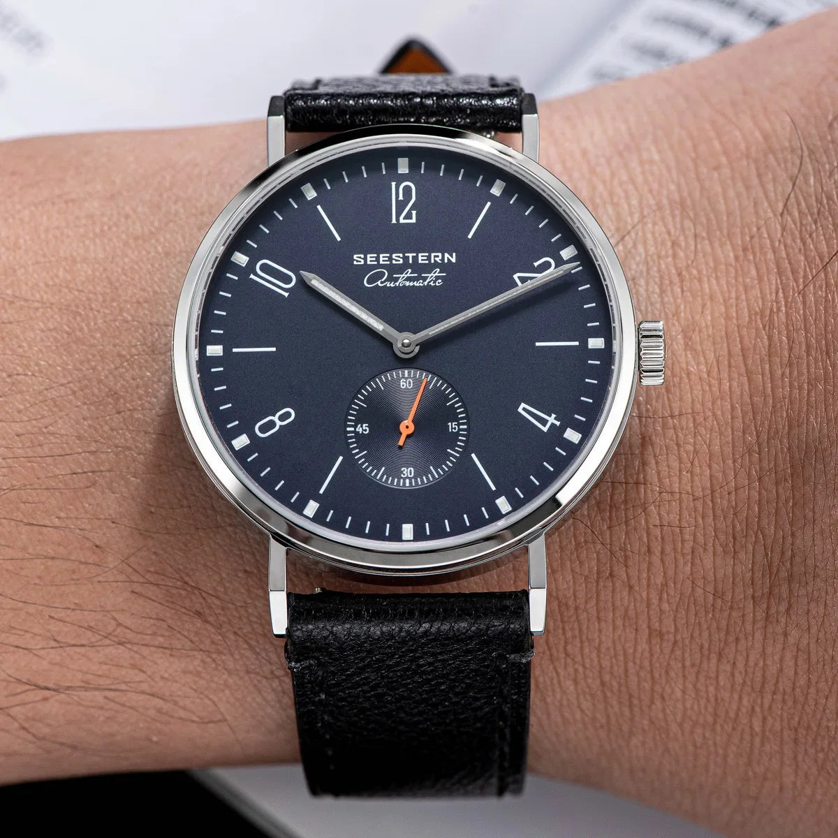 Relógio Masculino SEESTERN 2024 – Automático Ultra Slim | Movimento ST1701