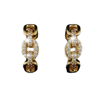 Brincos Femininos Entrelaçados em Ouro Genuíno 9999 24K